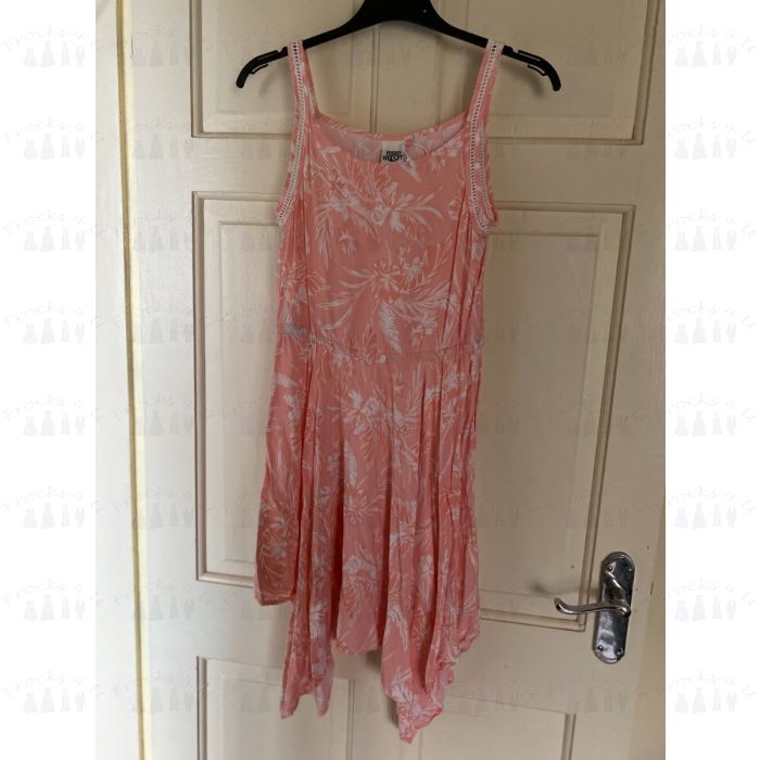 PIPING HOT GIRLS PEACH FLORAL SUMMER DRESS AGE 12 YEARS
